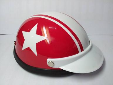 Helmet Hat Cap "White Star Red" Dog & Cat Costume Accessory Pet Supplies Safety size M