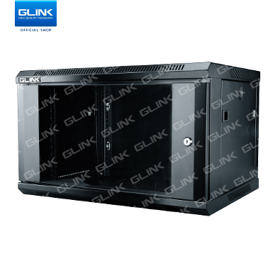 Glink NC6U40 Cabinet Network NC 6U Black (6U ลึก 40) แบบติดผนัง