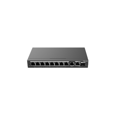 Ruijie RG-ES210GS-P 10-Port Gigabit Smart POE Switch, 120W PoE power budget